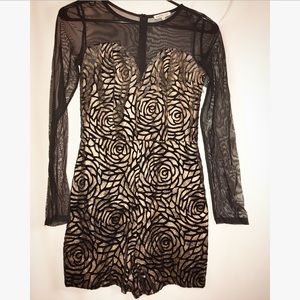 Long sleeve rose romper